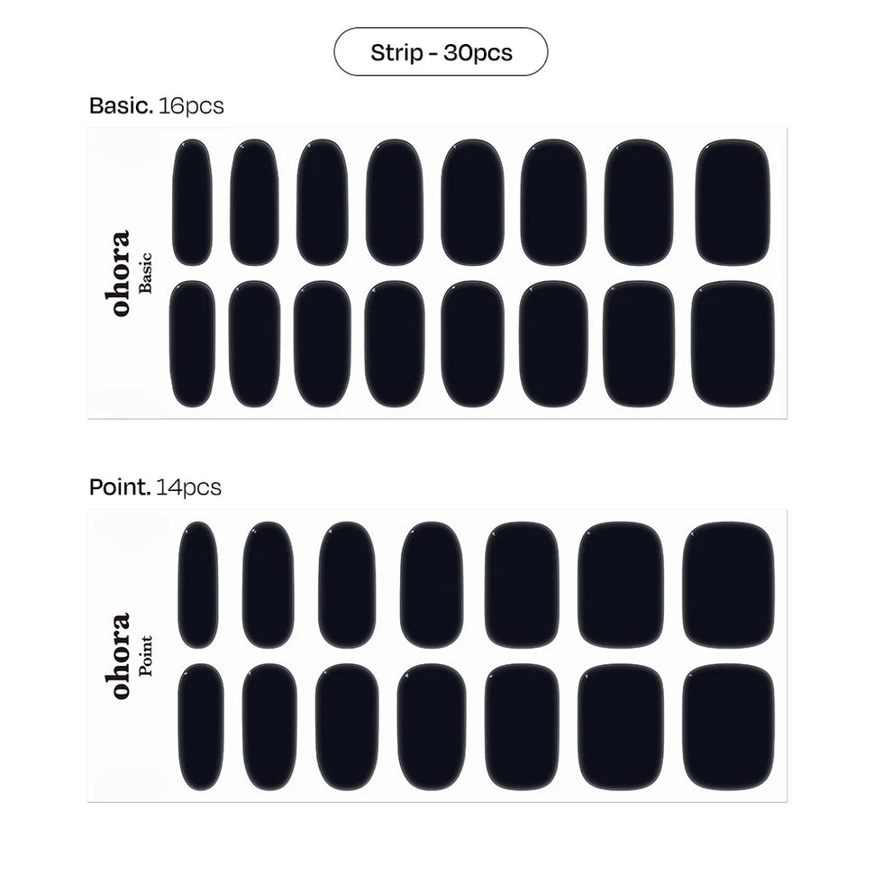 Smalto gel adesivo 60 % prepolimerazzito OHORA Nero N Onyx