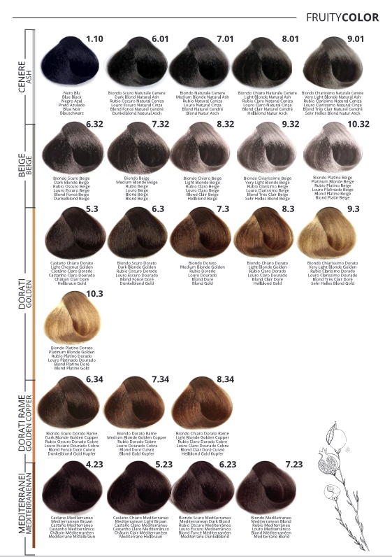 Tintura per Capelli Fruity Color 10.3 TuttoColors Puring 100 ml.