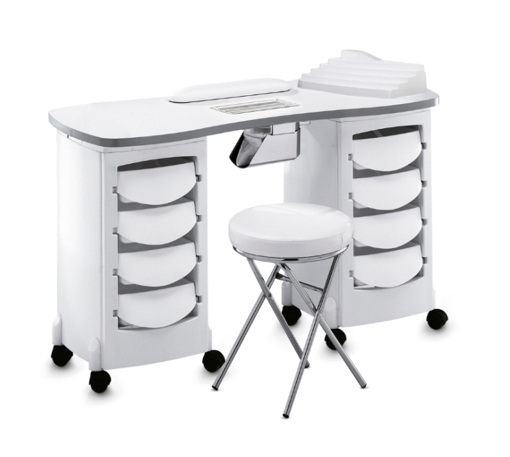 Tavolo manicure art 167LX Luxe Double Vented bianco