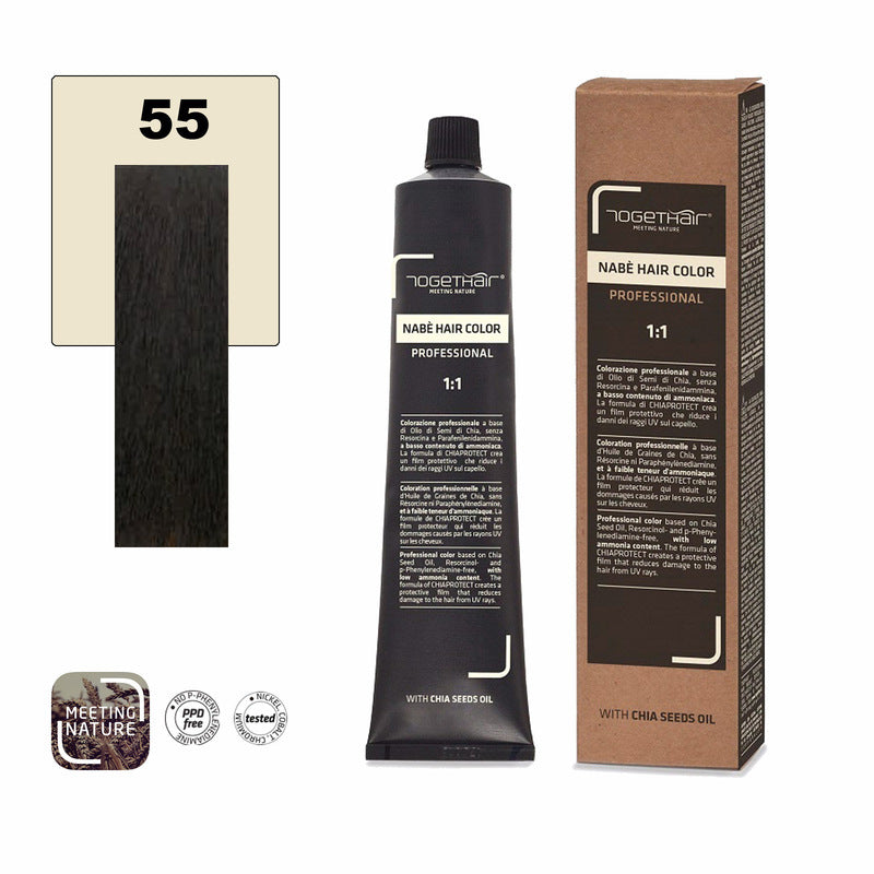 Nabe’ Hair Color nr. 55 CastanoChiaro Nero 100 ml