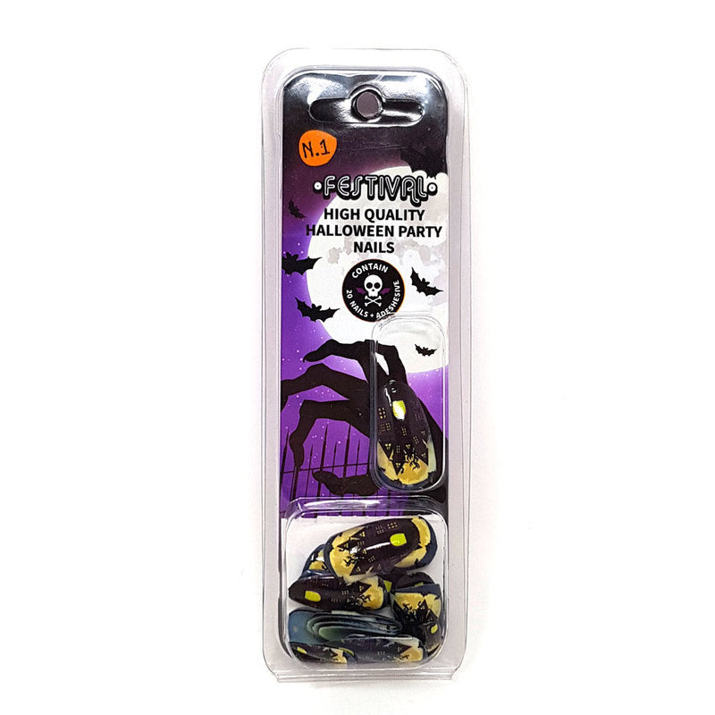 Unghie Finte Festival Halloween N 1 20 pz + adesivo