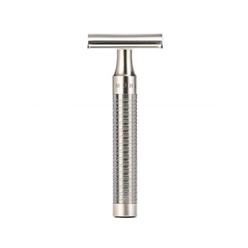 Rasoio di Sicurezza Inox Manico Silver Mat Muhle Rocca R94