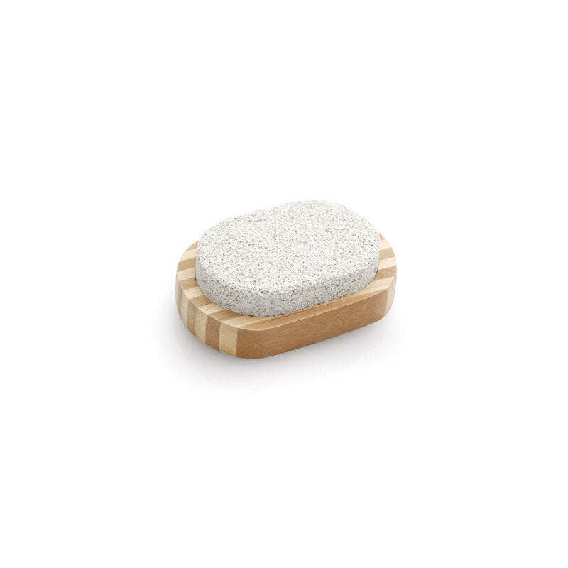 Pietra pomice Ovale con Supporto in Legno Xan