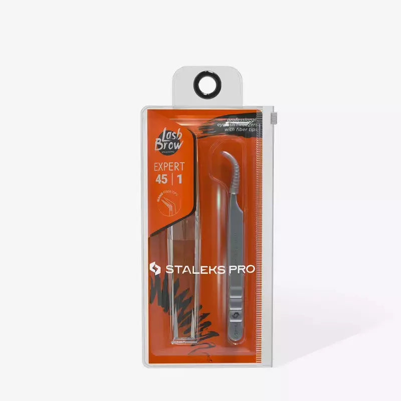 Pinzetta per Ciglia con Nano Nodi Curva Expert 45-1 Staleks Pro