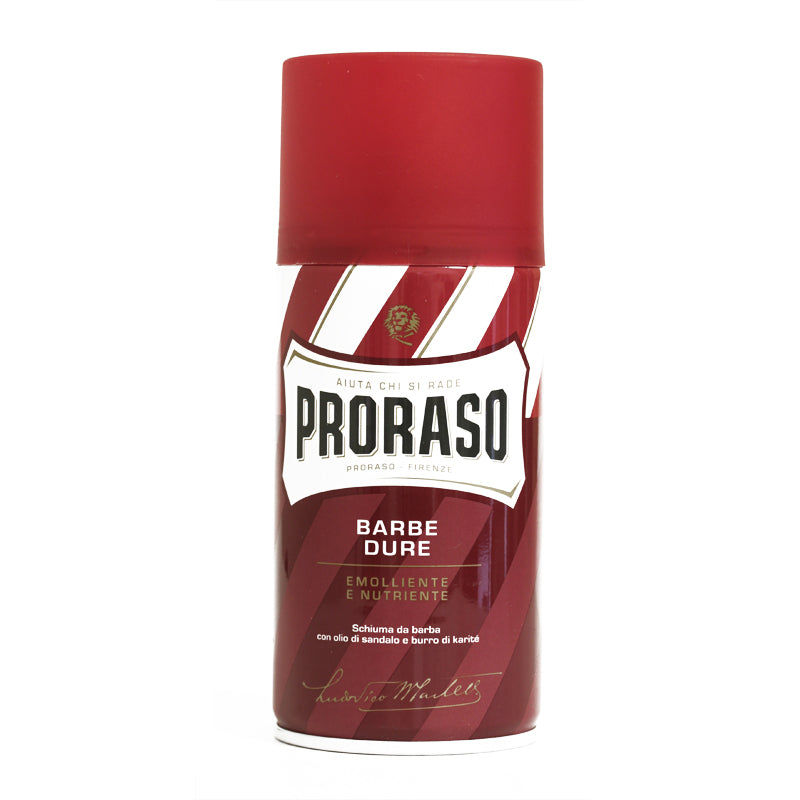 Schiuma da Barba Sandalo e Karite Proraso Linea Rossa 400 ml.