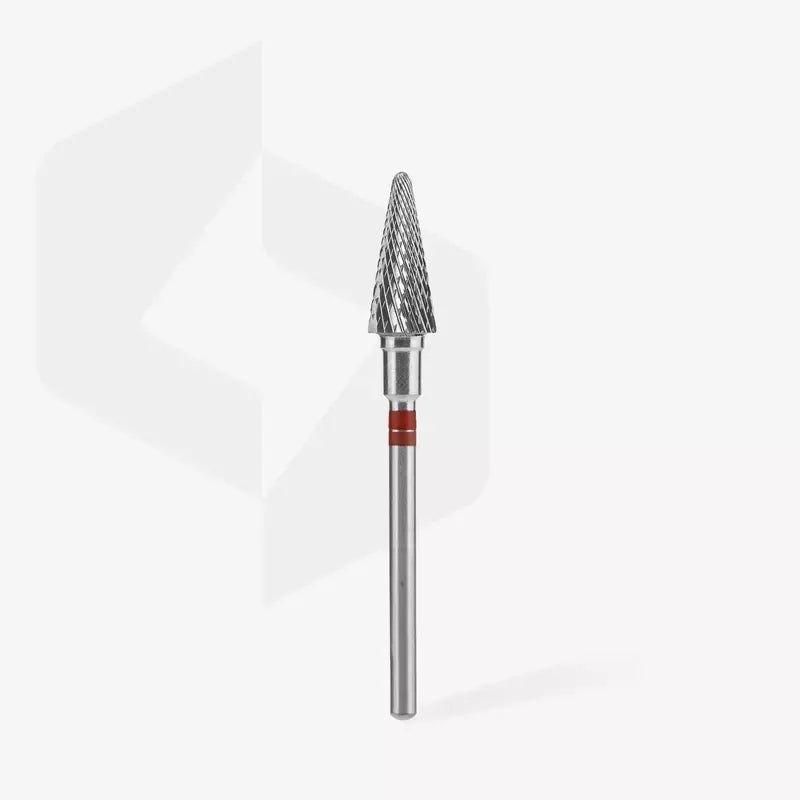 Punta Fresa per mancini Cono Metallo Duro Rosso 14 mm Expert Staleks