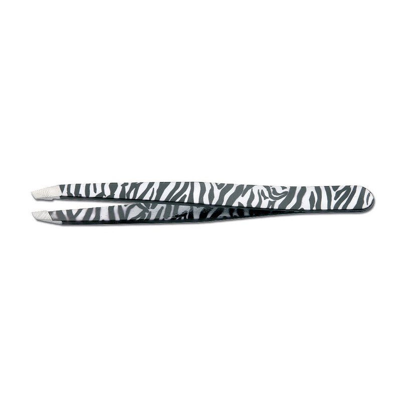 Pinzetta sopracciglia acciao inox taglio obliquo Zebra Estas