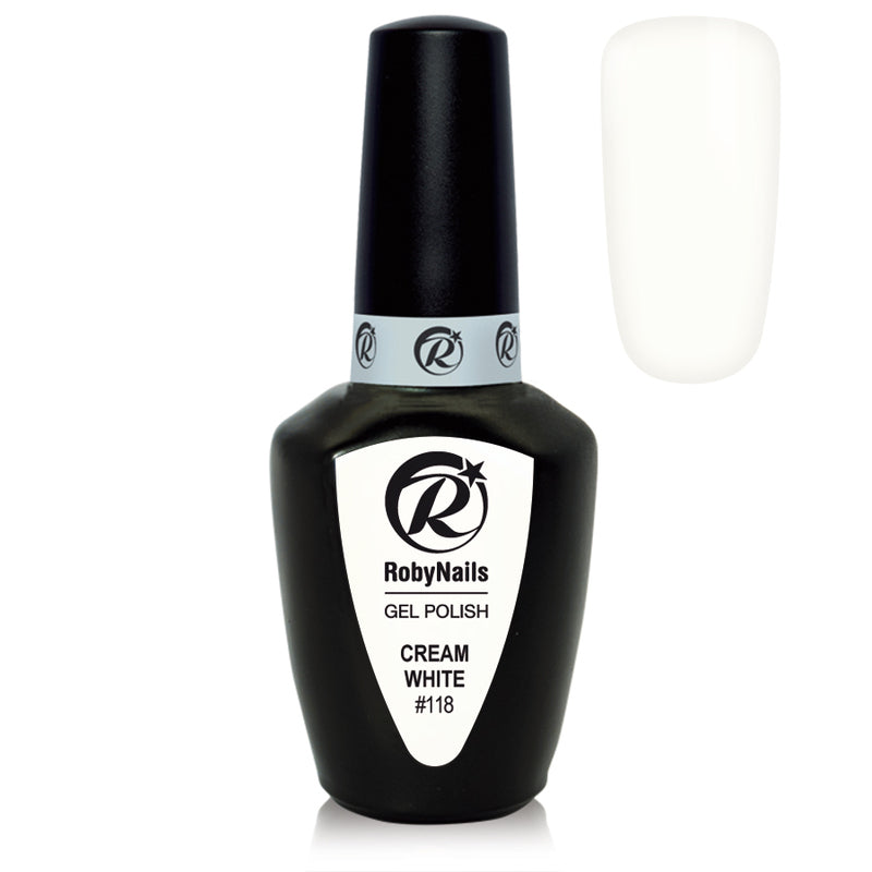 Gel Polish 118 Cream White Roby Nails 8 ml