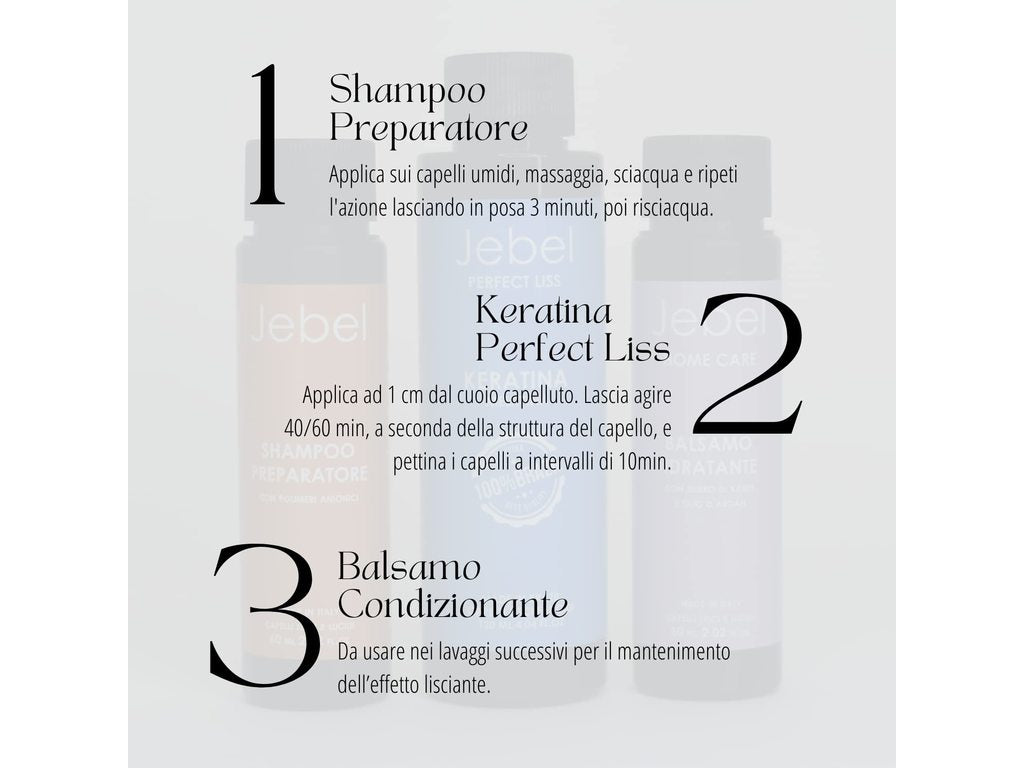 Kit Perfect Liss Liscio Brasiliano Nanoplastia Jebel 60 + 120 + 60 ml