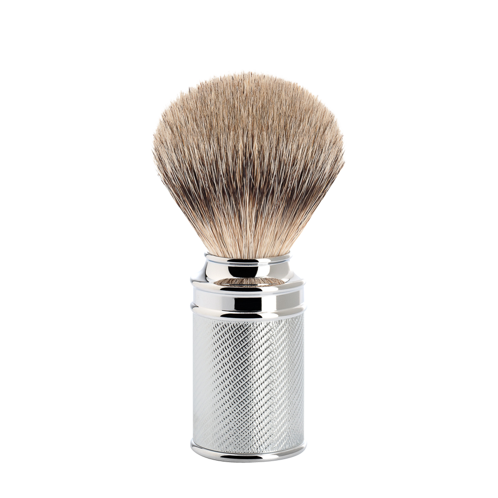 Pennello da Barba in Tasso Manico Zigrinato Cromato Muhle 091 M 89