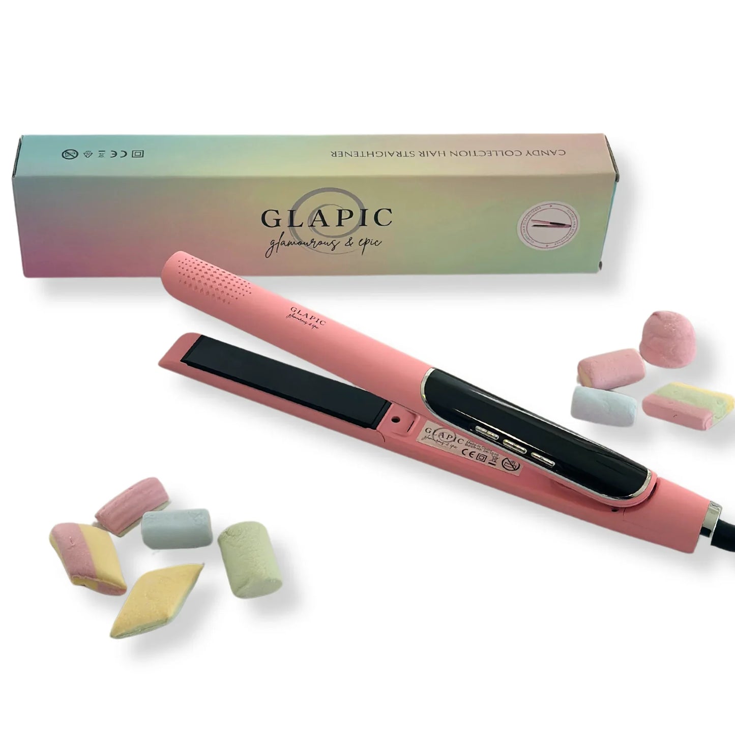 Piastra Capelli Classic 25 mm Bubblegum Pink Candy Collection Glapic