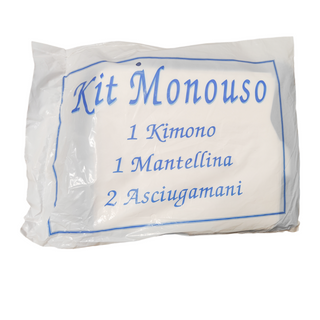 Kit monouso 1 Kimono 1 Mantella2 Asciugamani