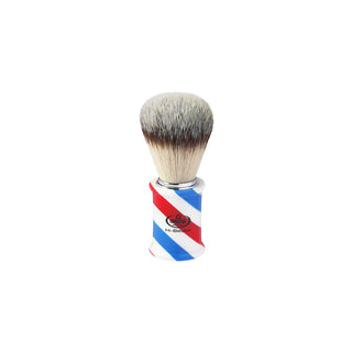 Pennello da barba in fibra sintetica Hi-BRUSH “BARBER POLE” Omega 46735
