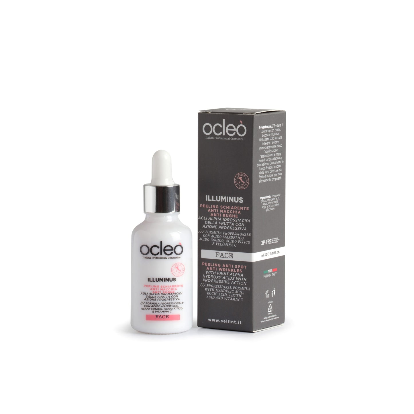 Peeling Schiarente Anti Macchia Anti Rughe Illuminus Ocleo 30 ml