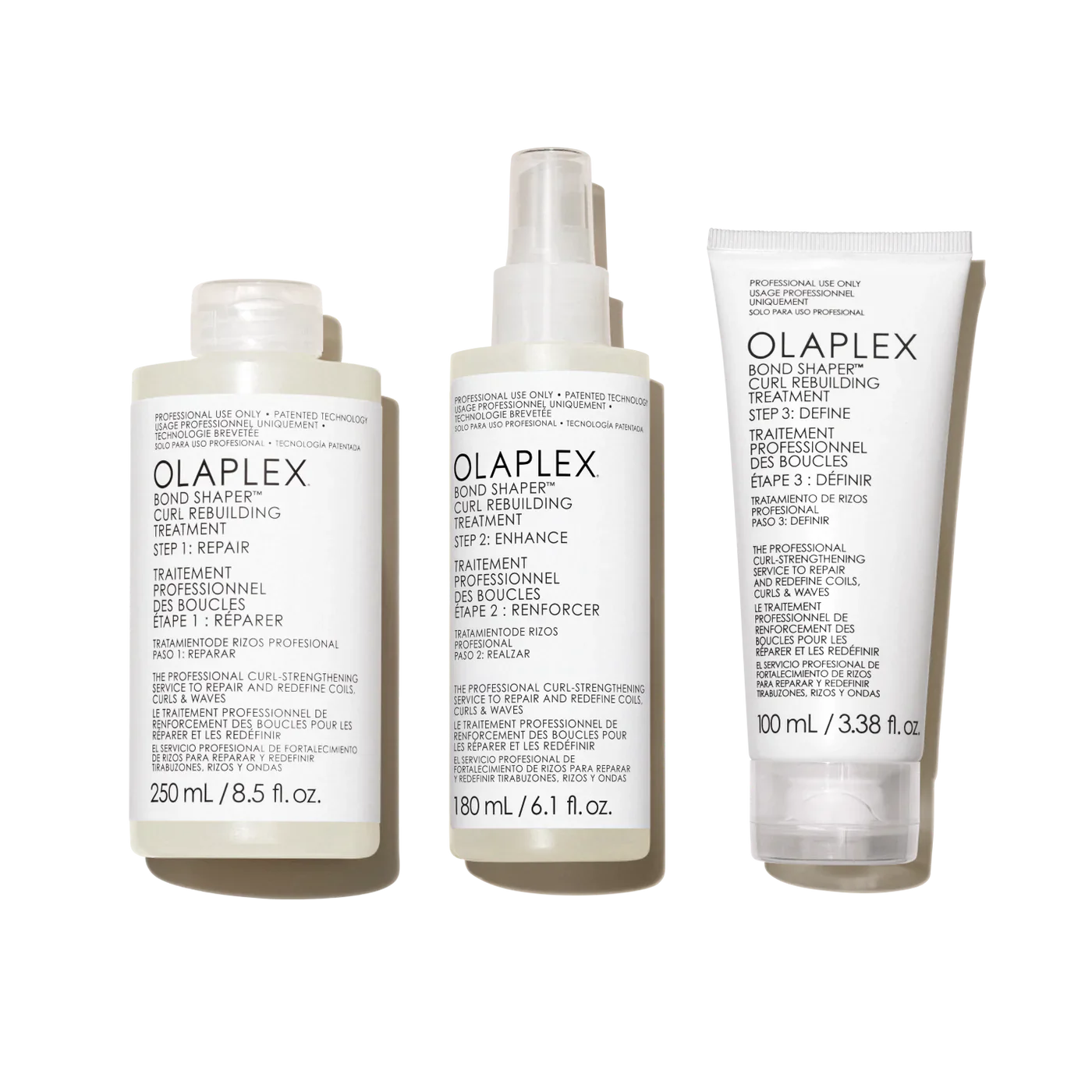 Olaplex Bond Shaper Curl Rebuilding Treatment Step 1/2/3