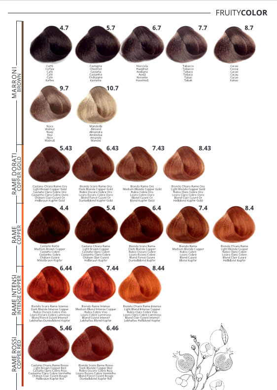 Tintura per Capelli Fruity Color 55.0 TuttoColors Puring 100 ml.