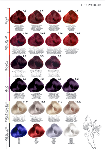 Tintura per Capelli Fruity Color 7.32 TuttoColors Puring 100 ml.