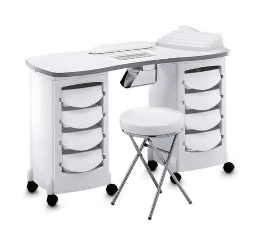 Tavolo manicure art 167LX Luxe Double Vented bianco