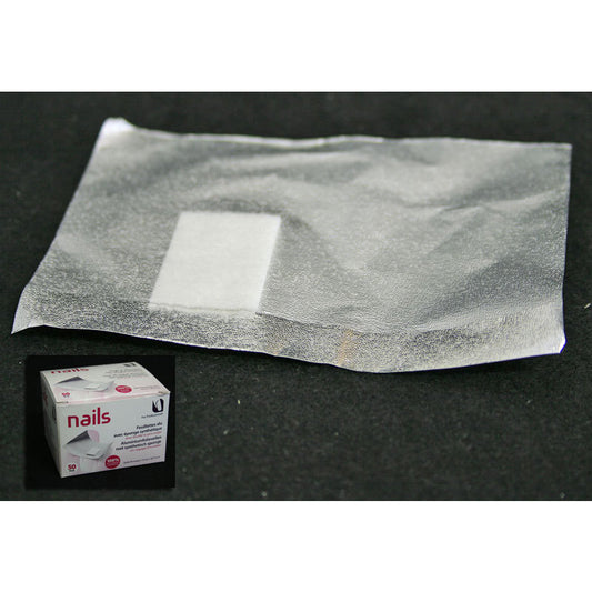 Fogli alluminio per Soak Off con spugna x rimozione smalto gel 50 pezzi