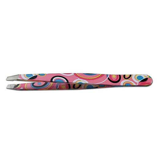 Pinzetta sopracciglia acciao inox taglio obliquo Anni 70 Rosa Estas