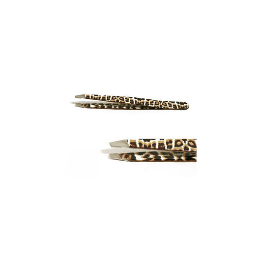 Pinzetta sopracciglia Estas acciao inox taglio obliquo Leopardo 34140