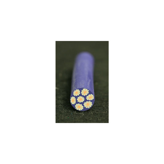 Decoro per unghie bastoncino Gimo 16 Margherite Fondo Viola