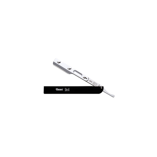 Rasoio Focus Slim AL R28 ManicoAlluminio Nero mezza lama