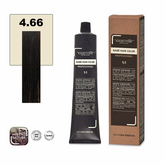 Nabe’ Hair Color Vegan nr. 4.66 Castano Rosso Togethair 100 ml