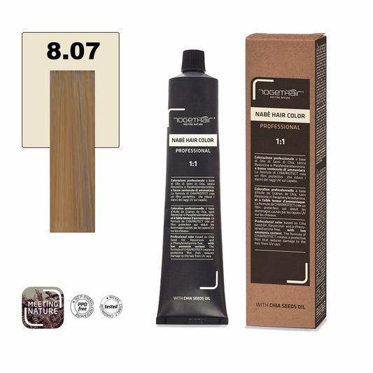 Nabe’ Hair Color nr. 8.07 Biondo Chiaro Sabbia Togethair 100 ml