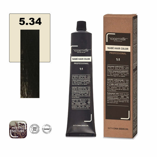Nabe’ Hair Color nr. 5.34 Castano Chiaro Dorato Rame Togethair 100 ml