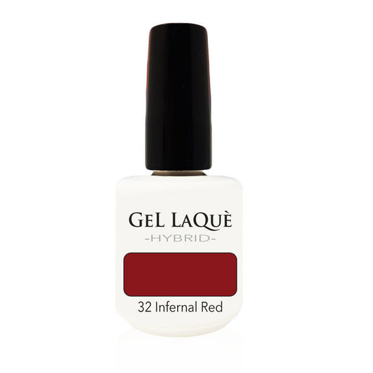 Smalto Gel Gel Laquè Hybrid 32 Infernal Red 15 ml.
