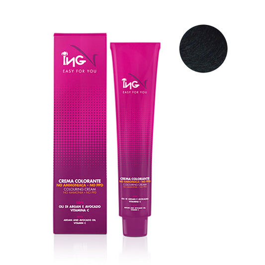 Tintura permanente per capelli ING Color 1,10 Ammonia Free Vegan 100 ml