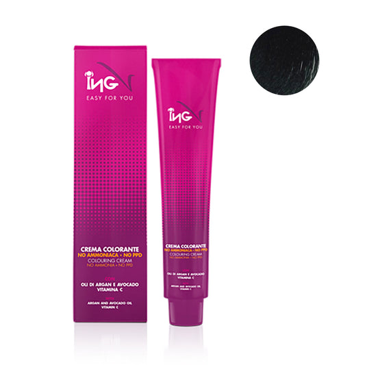 Tintura permanente per capelli ING Color 1 Ammonia Free Vegan 100 ml