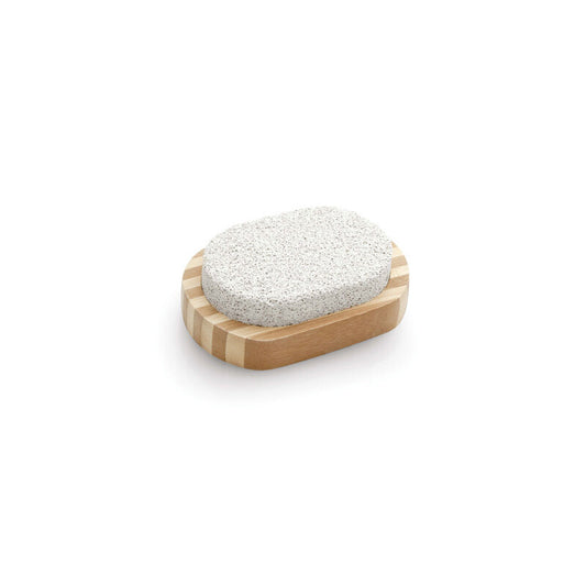 Pietra pomice Ovale con Supporto in Legno Xan