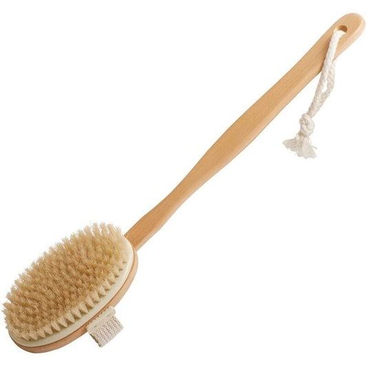 Spazzola da bagno ovale in legno con manico AC