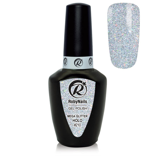 Gel Polish 210 Mega Glitter Holo Roby Nails 8 ml