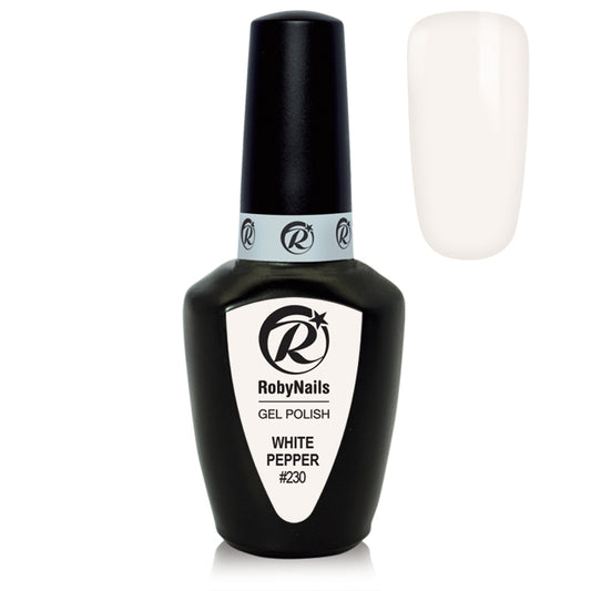 Gel Polish 230 White Pepper Roby Nails 8 ml