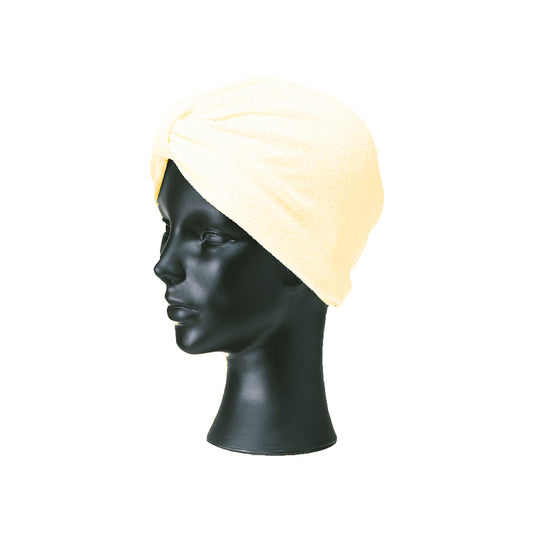 Turbante ciniglia elasticizzata col. Crema Mar