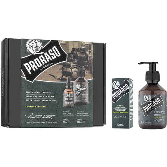Duo Pack Cipressy Vetiver Shampoo+Olio Barba Proraso 400747