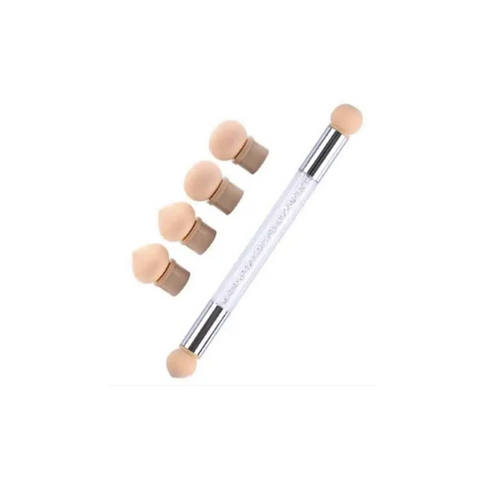 Nail Art Sponge Doppia Testina e 4 Ricambi Aurore