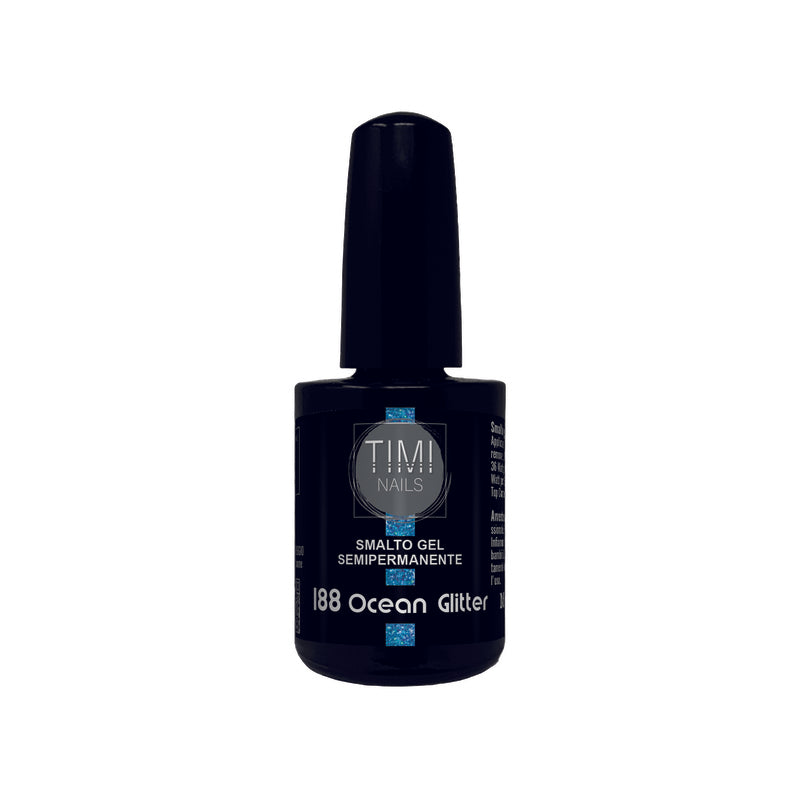 TN Smalto Gel Semipermanente nr. 188 Ocean Glitter 14 ml.
