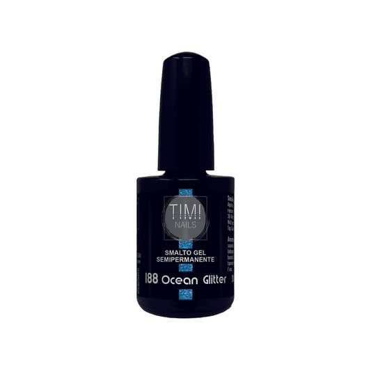 TN Smalto Gel Semipermanente nr. 188 Ocean Glitter 14 ml.