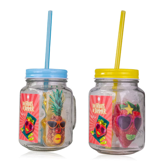 Confezione Regalo Bath Set The Fruit Summer Cannuccia Shwer Gel Spugna