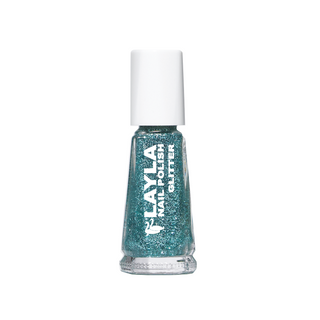 Smalto per Unghie Glitter Azzurro Acquamarina Layla 10 ml