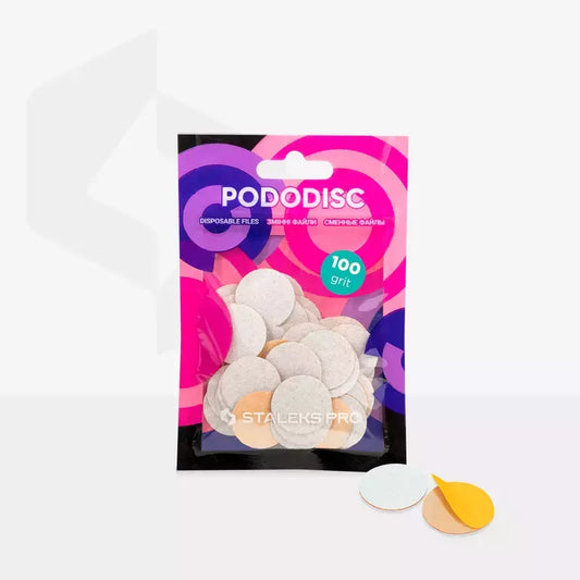PodoDisc Ricambio Misura M - Grana 100 - 20 mm Staleks Pro busta 50 pz.