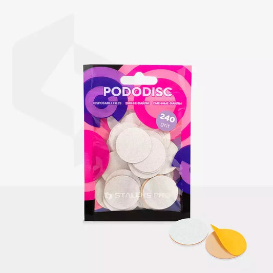 PodoDisc Ricambio Misura L - Grana 240 - 25 mm Staleks Pro busta 50 pz.