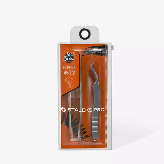 Pinzetta per Ciglia con Nano Nodi Forma L 40 Expert 45-2 Staleks Pro