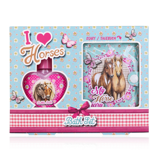 Confezione Regalo I LOve Horses Bagnoschiuma 80 l + Taccuino Foderato