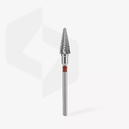 Punta Fresa per mancini Cono Metallo Duro Rosso 14 mm Expert Staleks