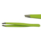 Pinzetta sopracciglia acciao inox taglio obliquo Fluo Yellow
